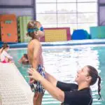 instructor working with a student