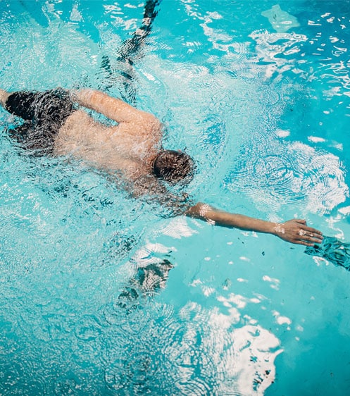 Adult swimming lesson